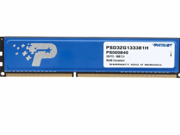 Memoria Ram Patriot 2gb Ddr3 Pc3-10600 Cl9 (1333mhz)