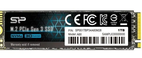 Disco Solido Silicon Power Gen 3 X4 P34a60 1tb M.2 2280