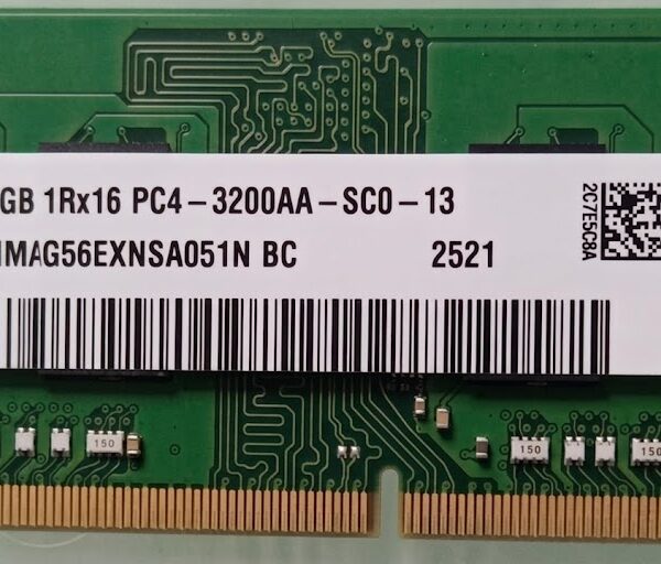 MEMORIA HYNIX SK 4GB DDR4 SO-DIMM 3200AA-SCO 1RX16 PC4 PARA LAPTOP