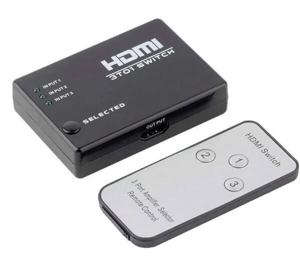 Switch Spidertec Hdmi 3 Puertos Hdmi 1080p / Control Remoto